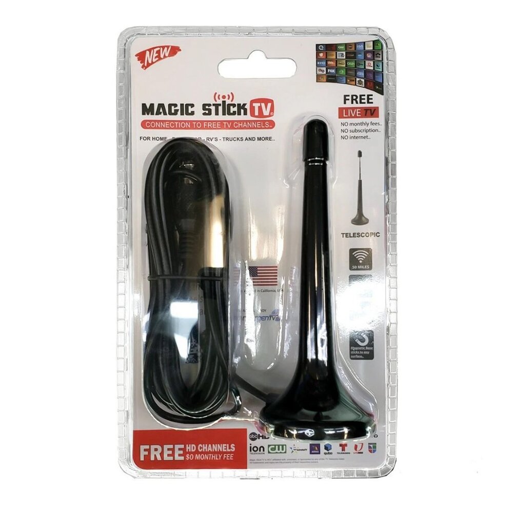 Magic Stick TV MS-TELE Amplified Signal Booster Antenna for Digital HDTV 1080P